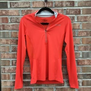 Patagonia bright salmon stretchy quarter zip